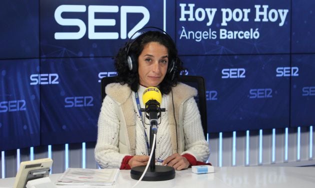 Patricia Ramírez, en el estudio central de la Cadena SER.