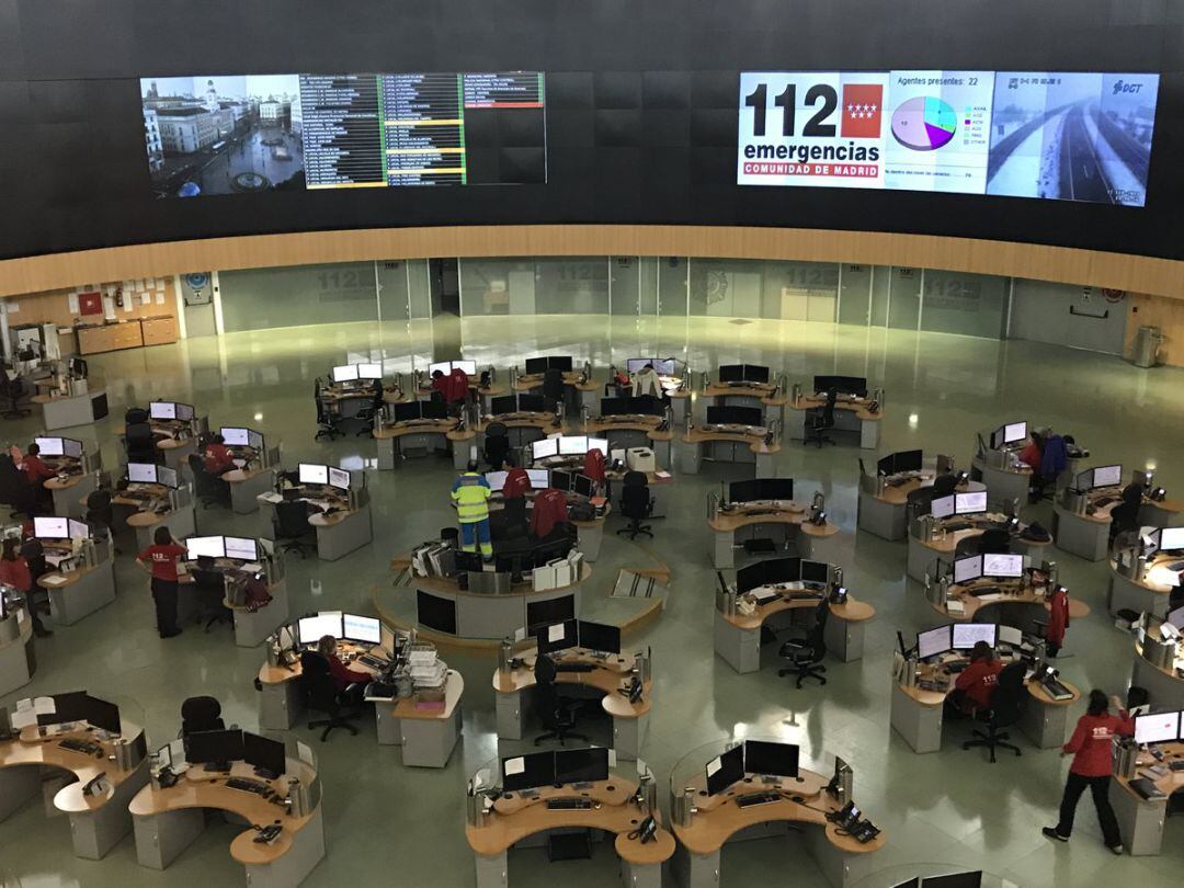 Sala del centro de emergencias 112