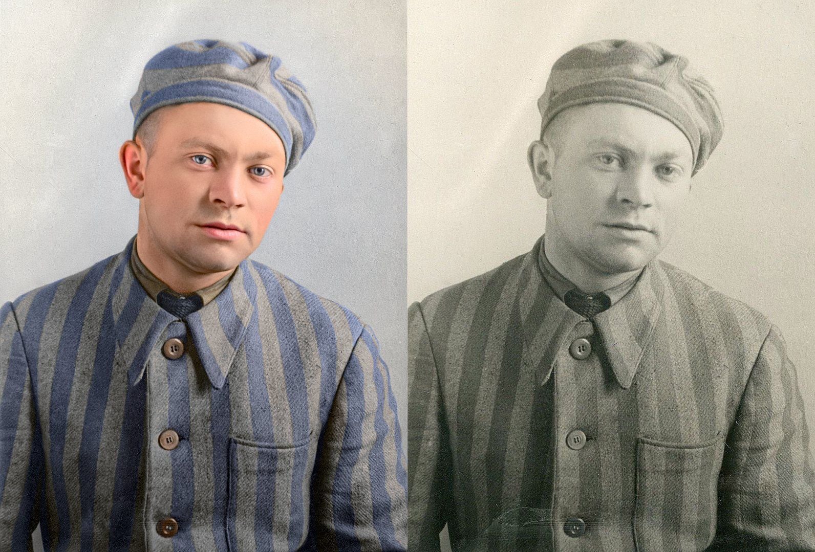 Restauración de una fotografía de una víctima del Holocausto