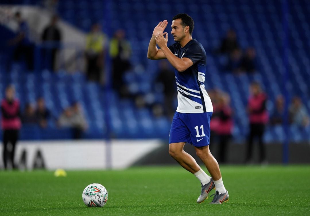 Pedro durante un partido con el Chelsea 