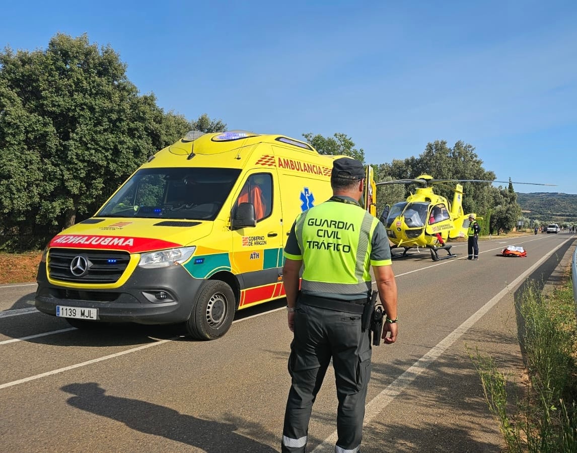 Accidente de circulación en Alquézar.