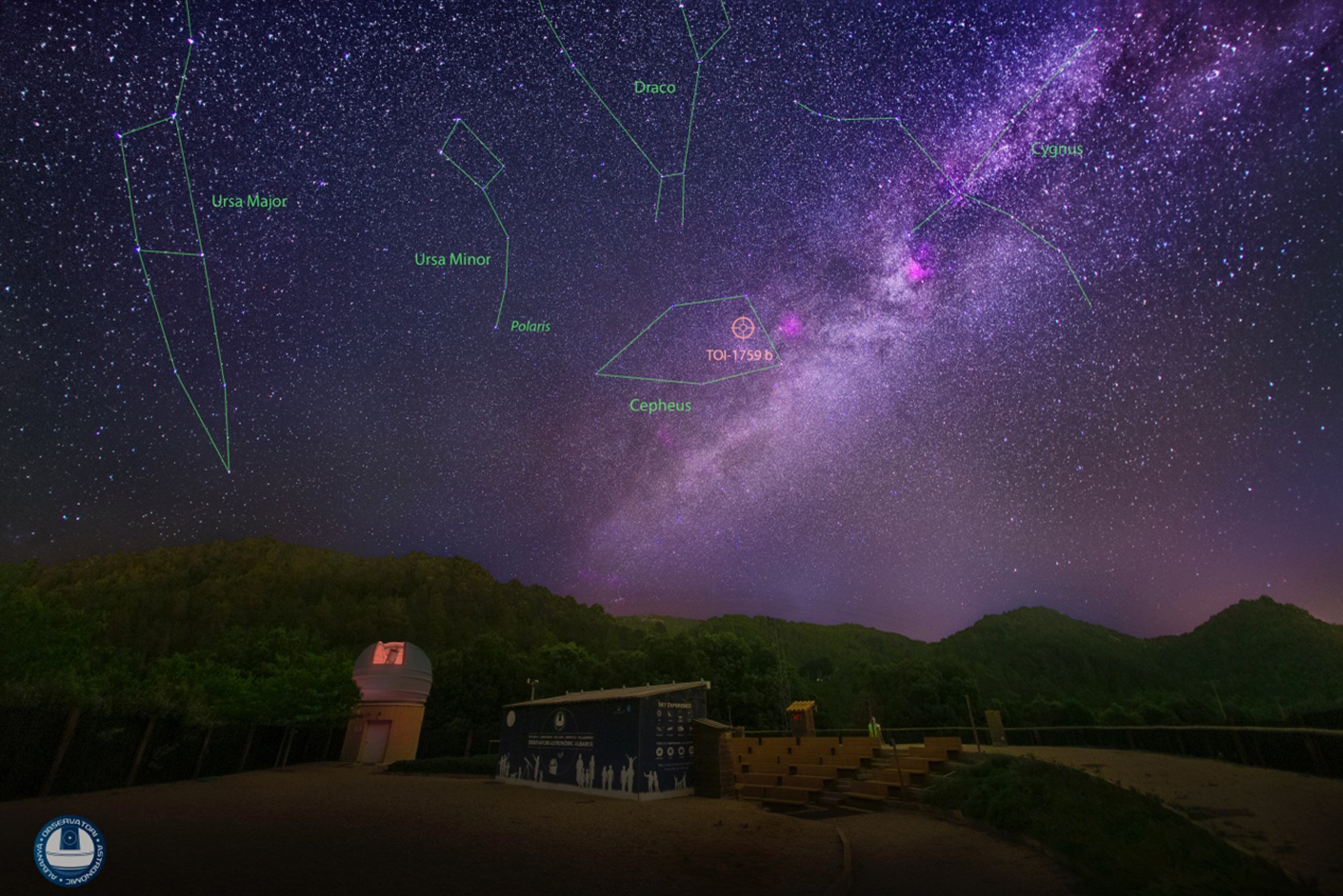 Imatge de l'ubicació de l'exoplaneta