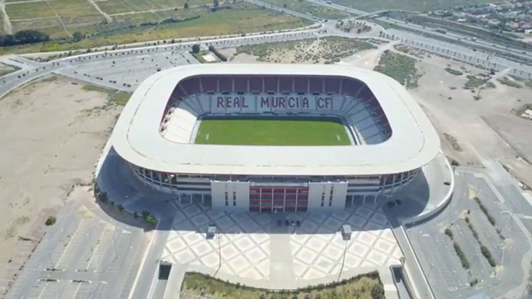 Vista aérea del Estadio Nueva Condomina