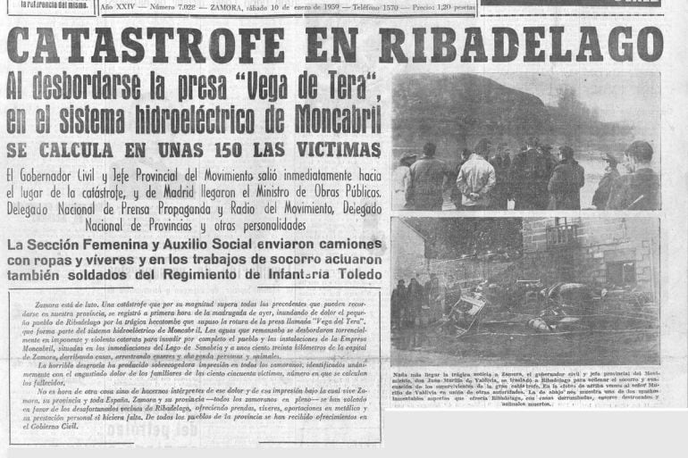 Portada de Imperio. Diario de F.E.T de las J.O.N.S de Zamora correspondiente al día 10 de Enero de 1959