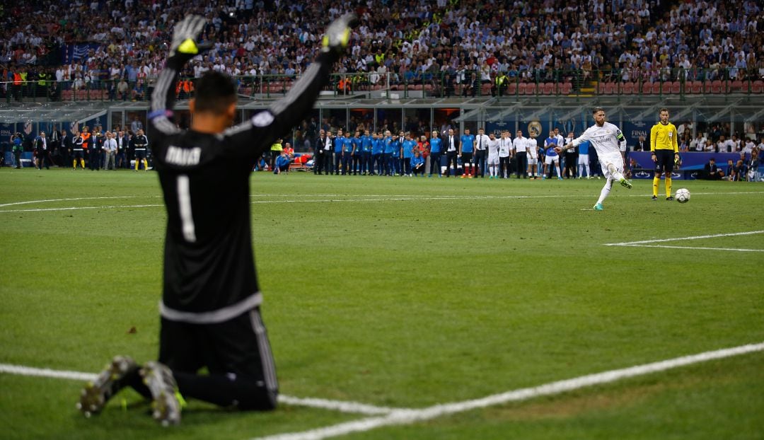 El penalti lanzado por Sergio Ramos en la final de la Champions de Milán.