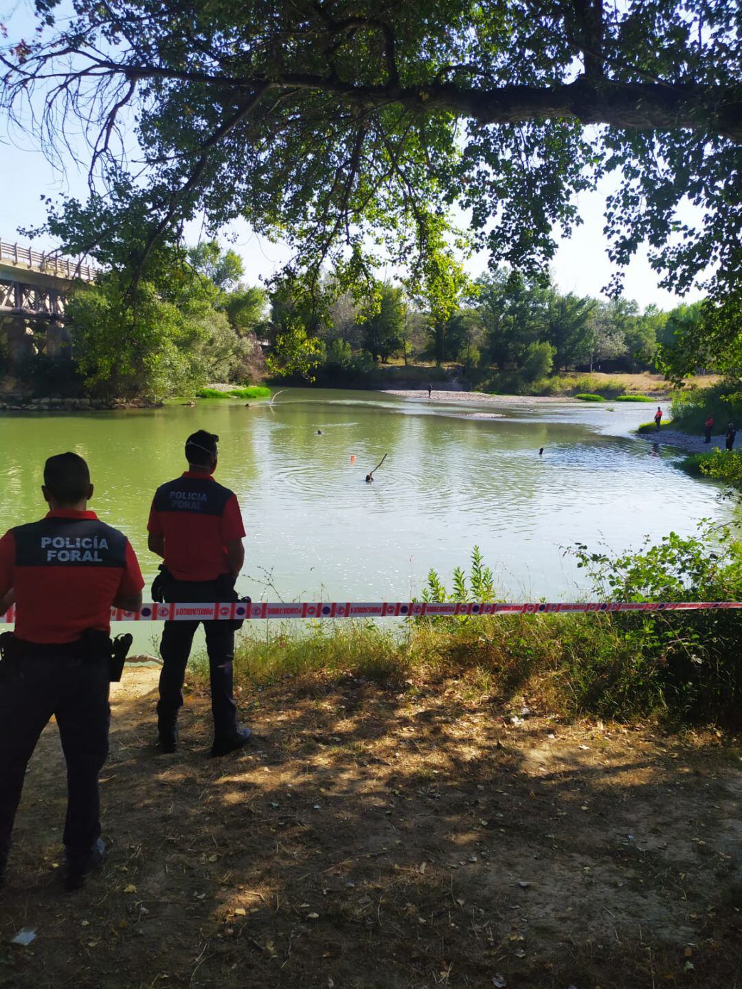 Fotografía del lugar donde se bañaba el fallecido