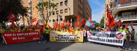 La protesta la han convocado CCOO y UGT