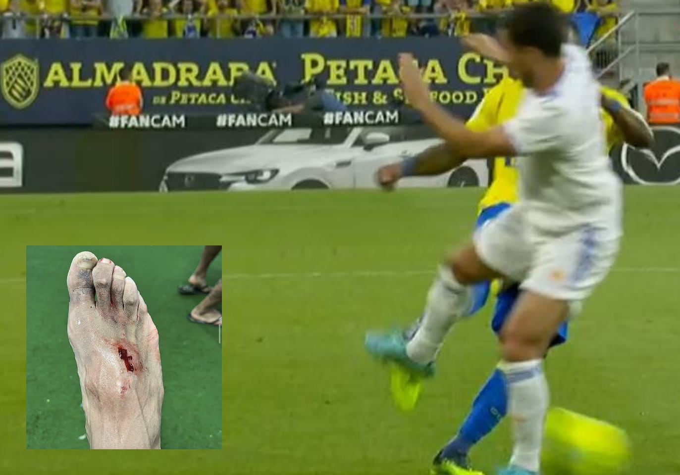 La entrada de Eden Hazard a Akapo en el Cádiz - Real Madrid.