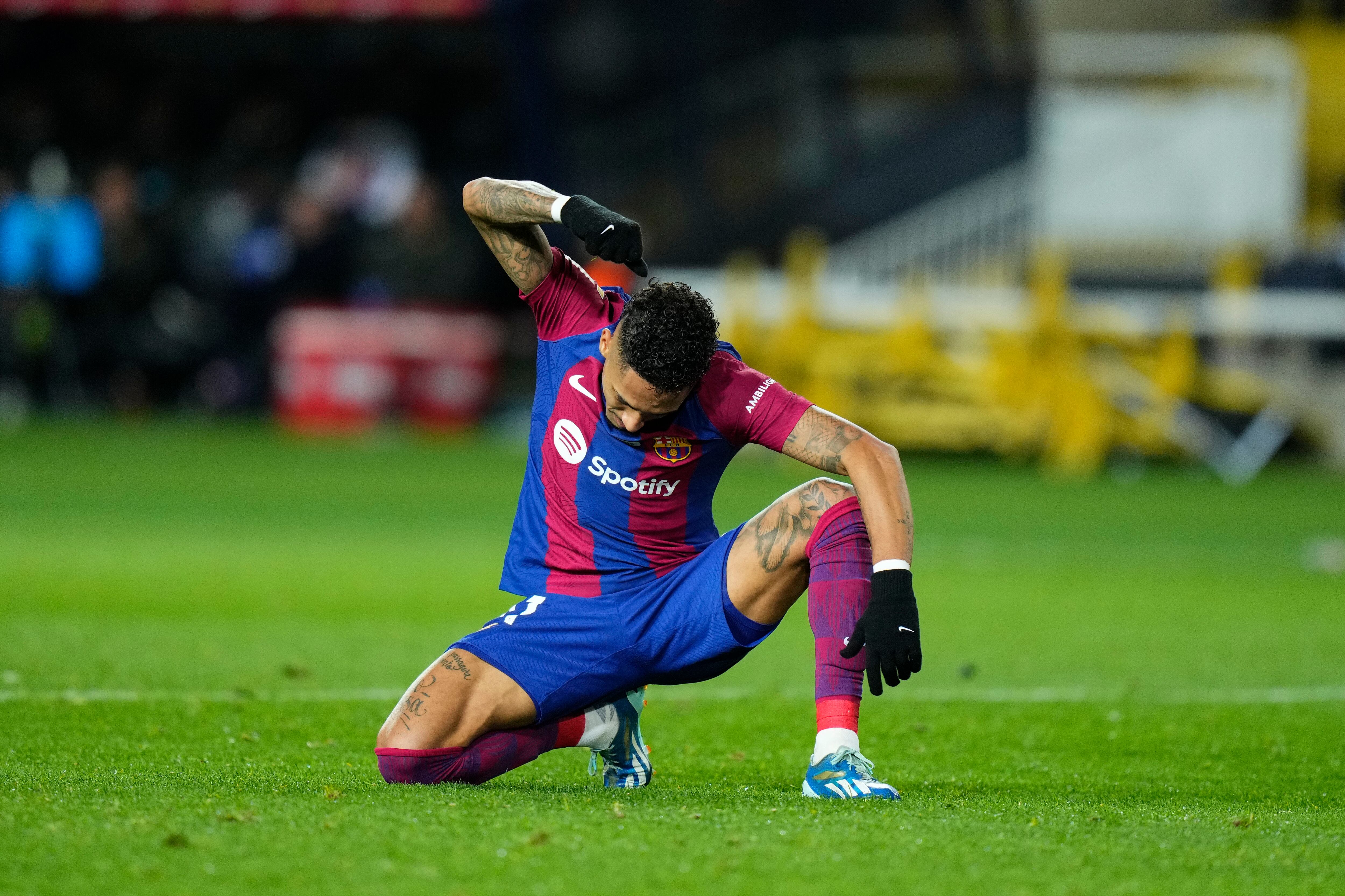 El brasileño Raphinha, durante un partido del FC Barcelona. EFE/Siu Wu.