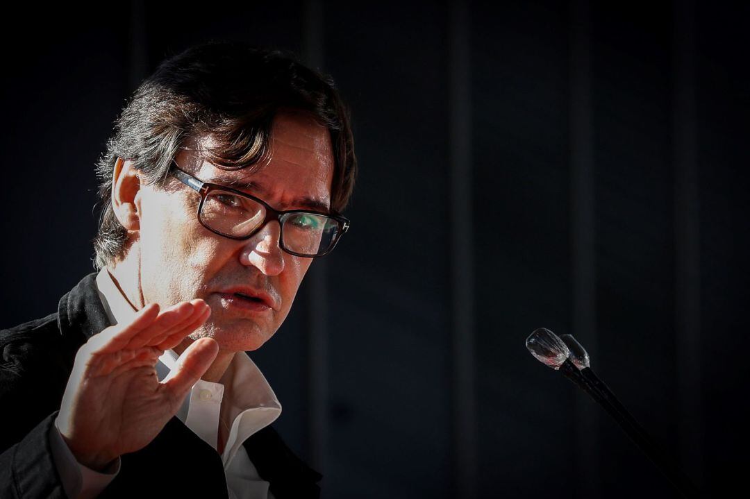 El ministro de Sanidad, Salvador Illa, ha acompañado a la candidata del PSE a lehendakari, Idoia Mendia