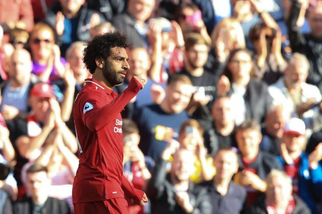 Salah inaugura su casilla goleadora en esta Premier League tras su gol contra el Brighton en la jornada 3