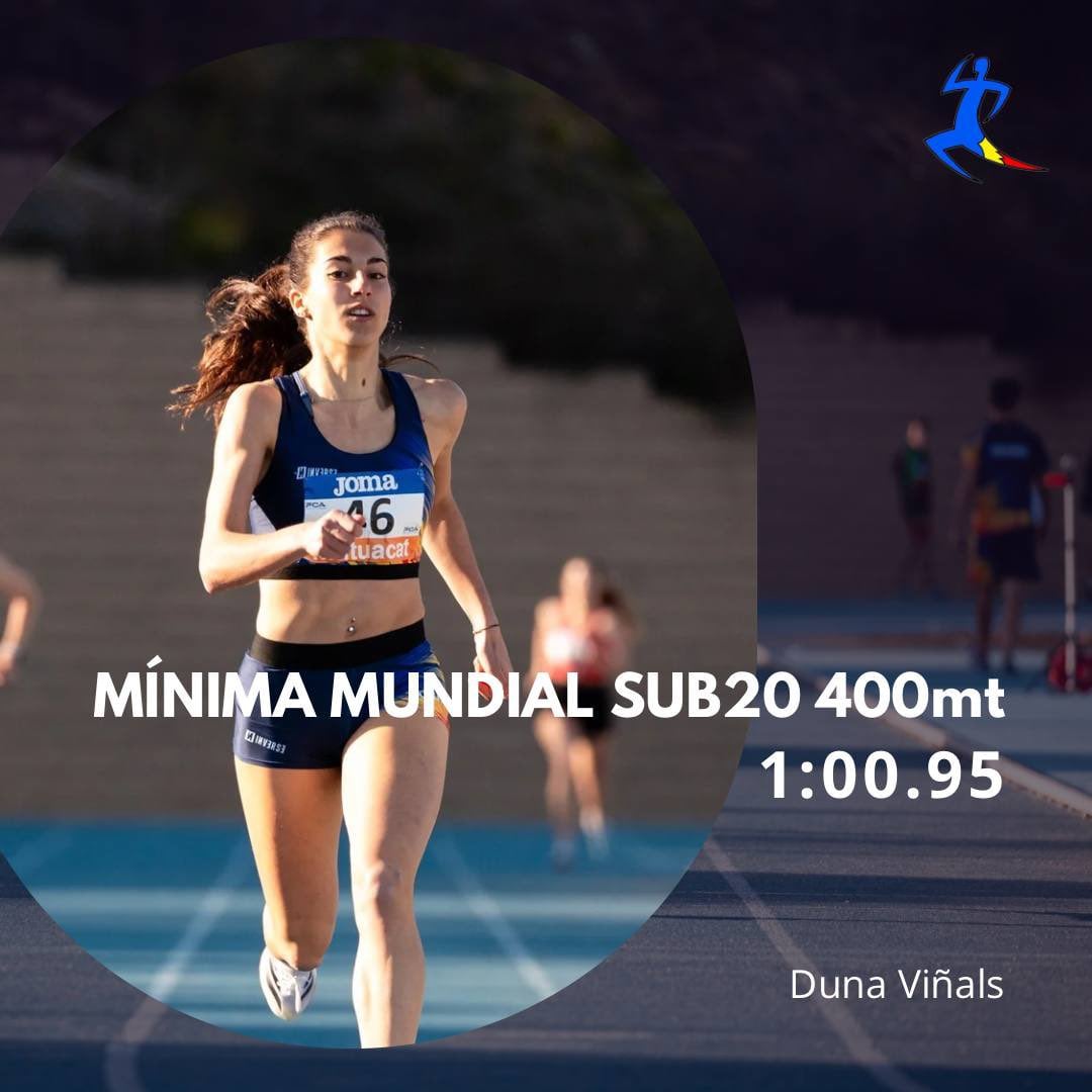 Duna Vinyals obté la mínima pel mundial sub 20 en 400mt