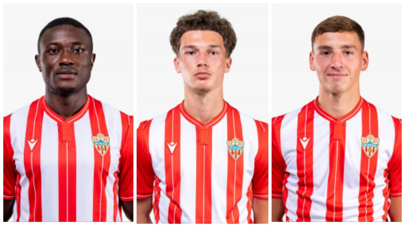 Los tres futbolistas que causarán baja ante el Racing de Santander.