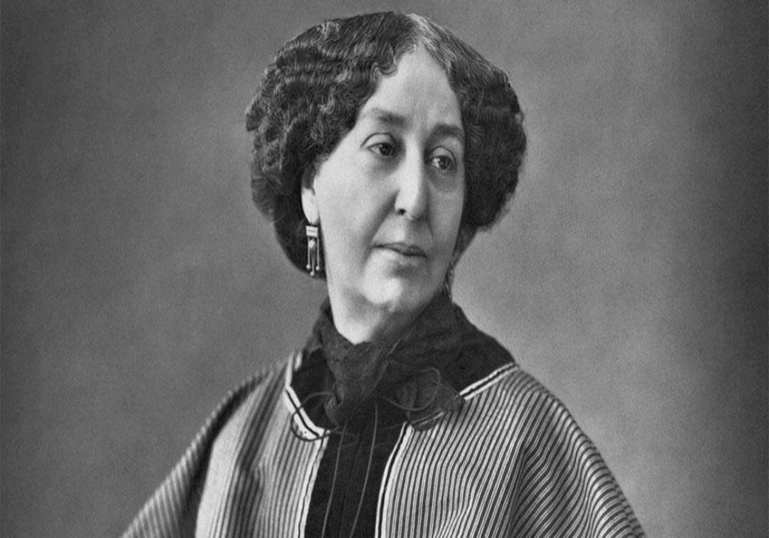 Retrato de la escritora George Sand.