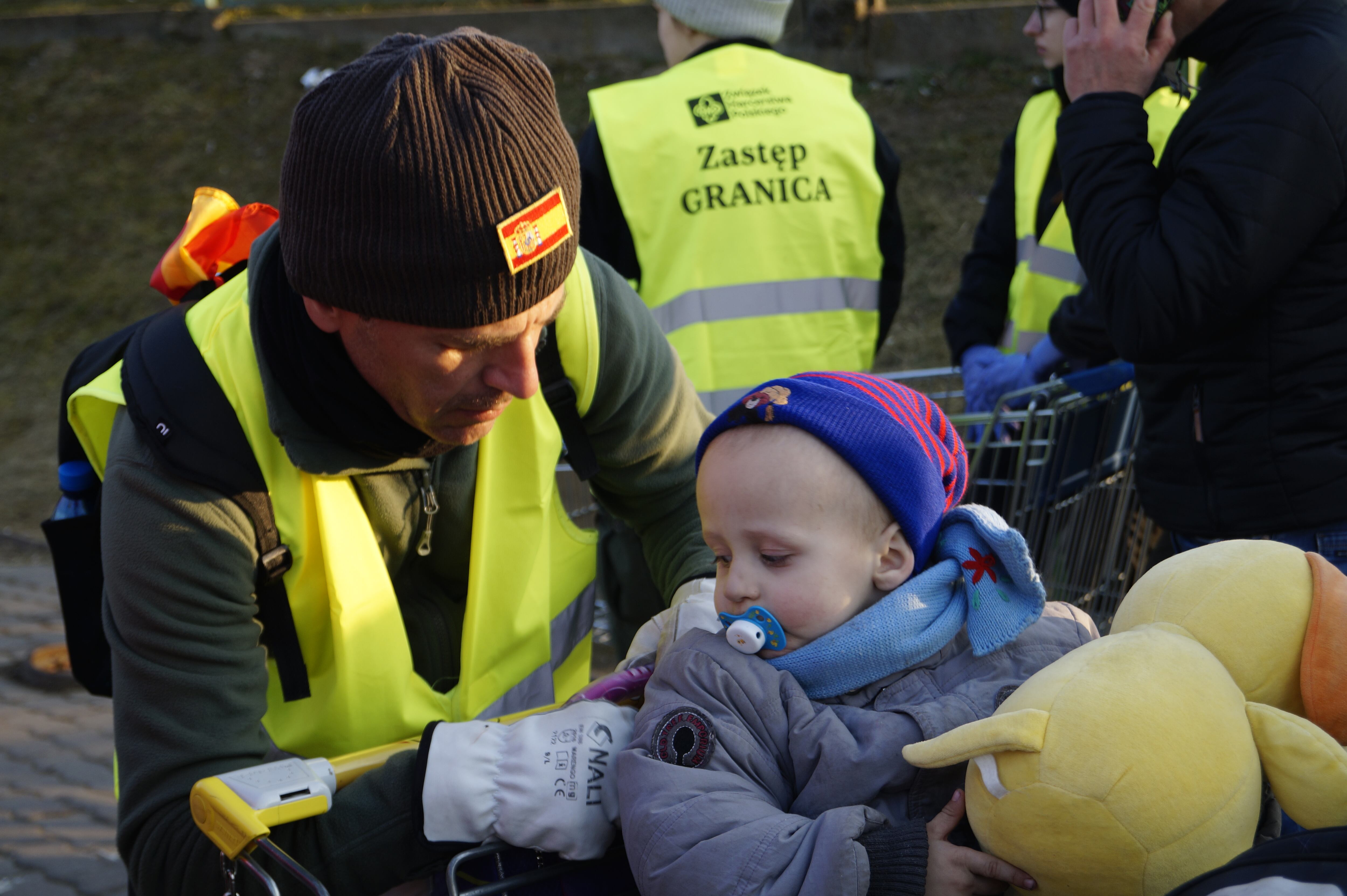 Jesús Díaz, uno de los voluntarios españoles en Medyka