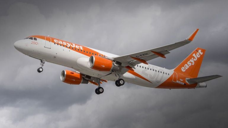 Uno de los aparatos de la compañía aérea easyJet