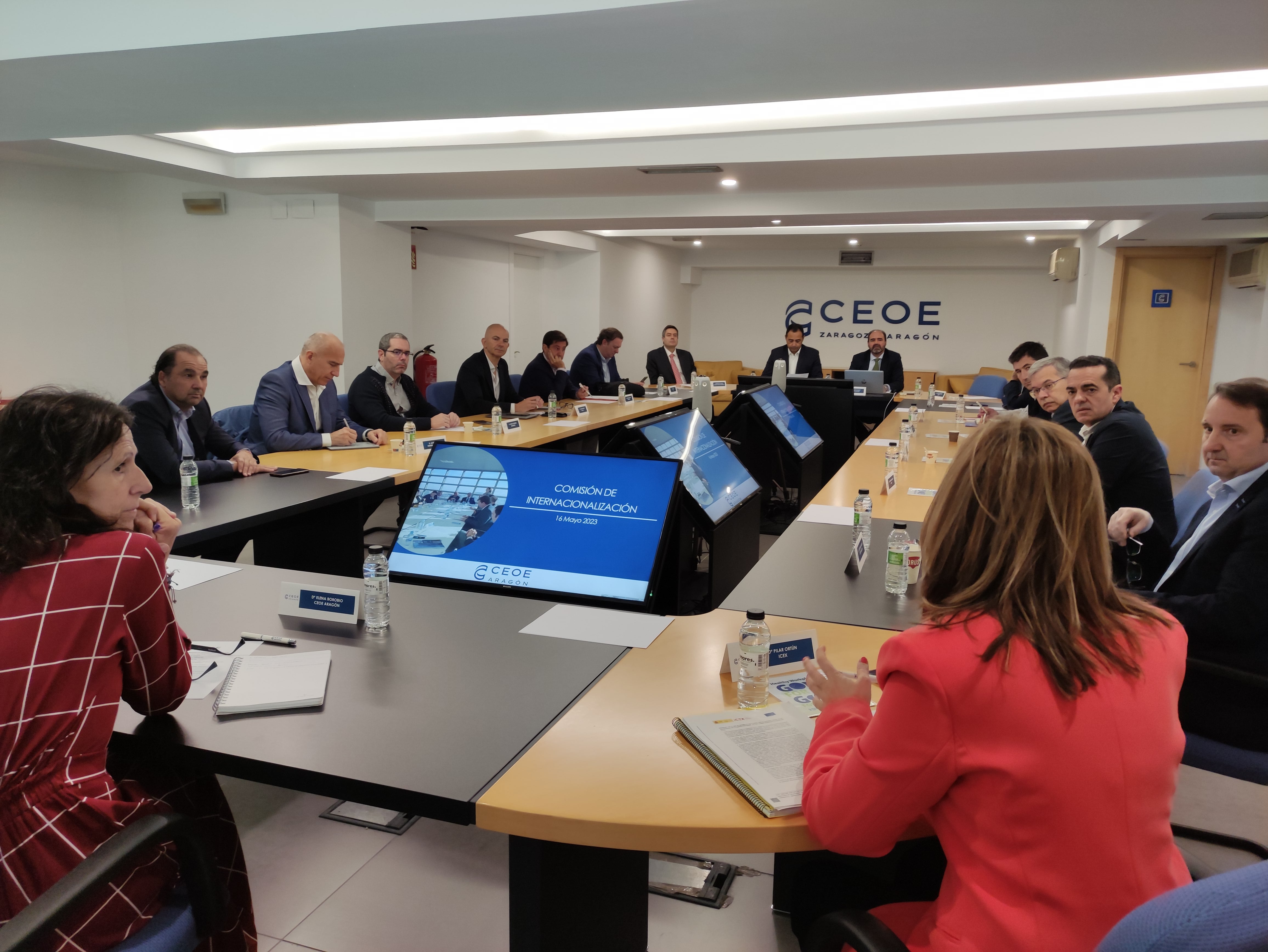 Reunión de los componentes de la Comisión Internacional de CEOE Aragón