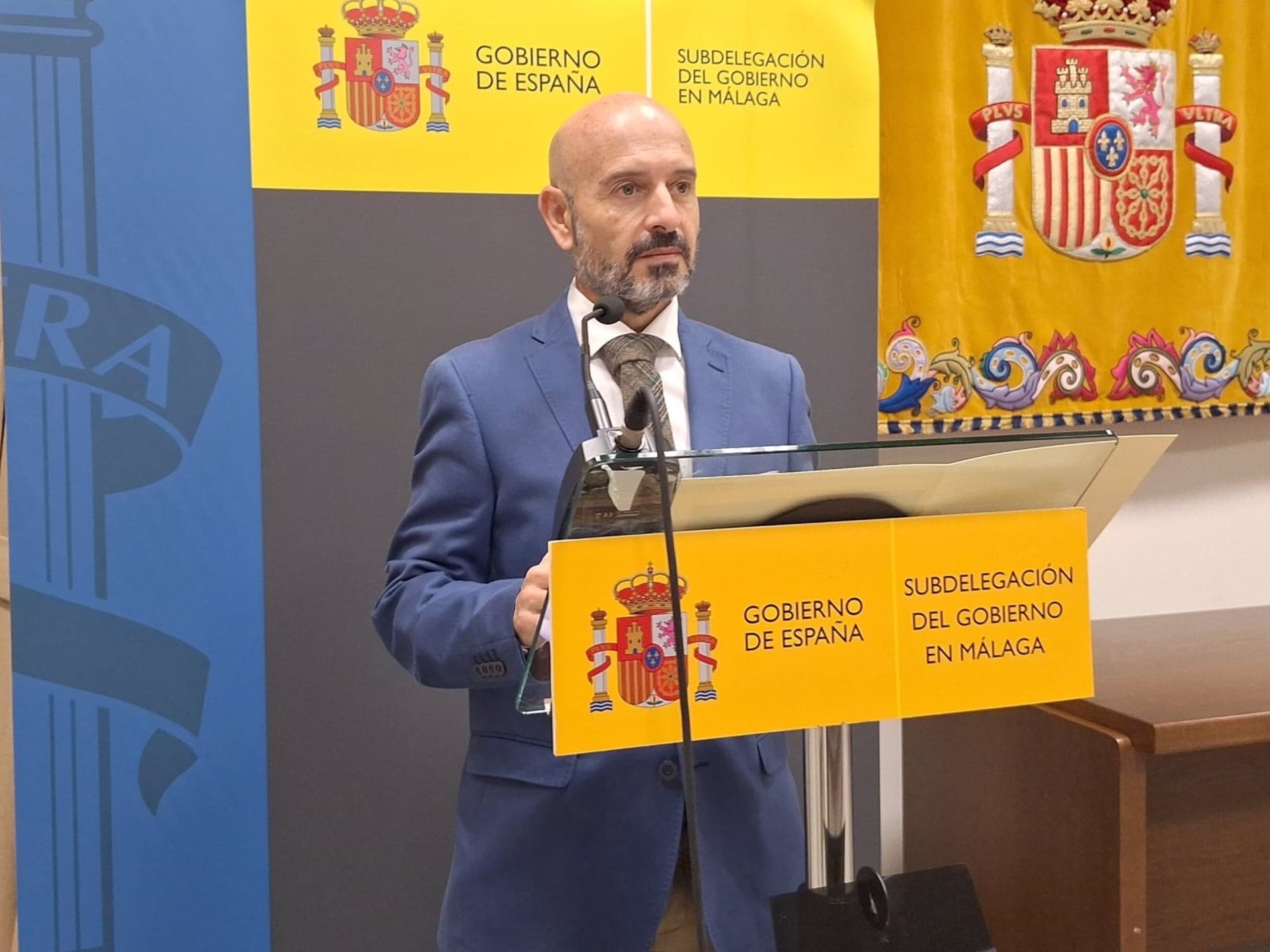 El subdelegado del Gobierno en Málaga, Javier Salas, en rueda de prensa