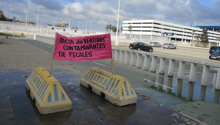 Pancarta de los ecologistas