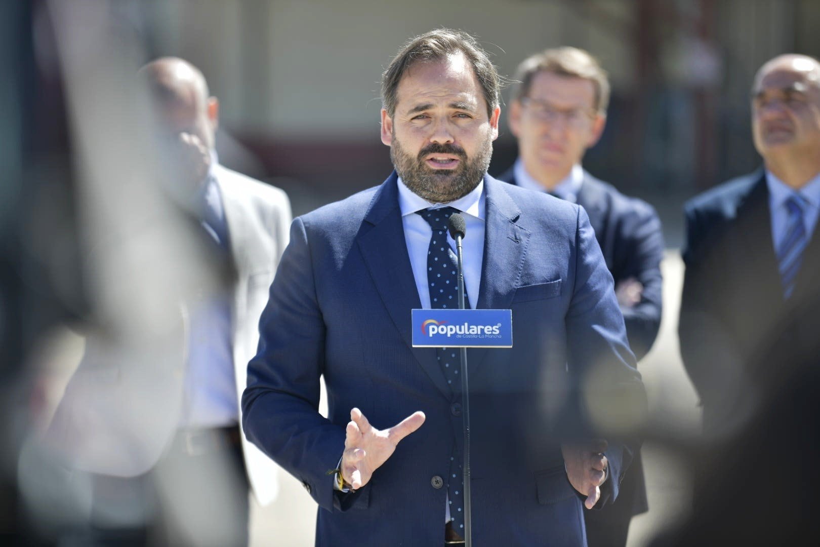 Paco Núñez, en el acto con Feijóo en Villarrobledo