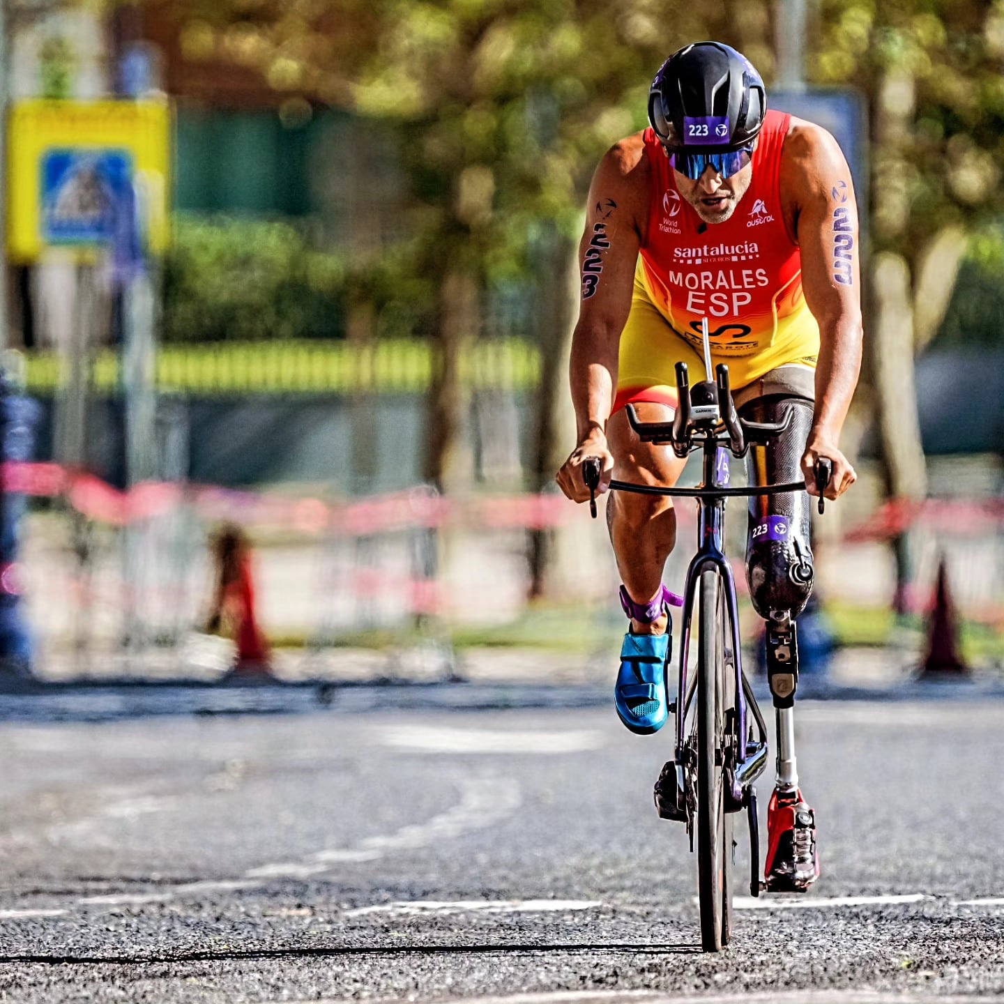 El paratriatleta lanzaroteño Lionel Morales.