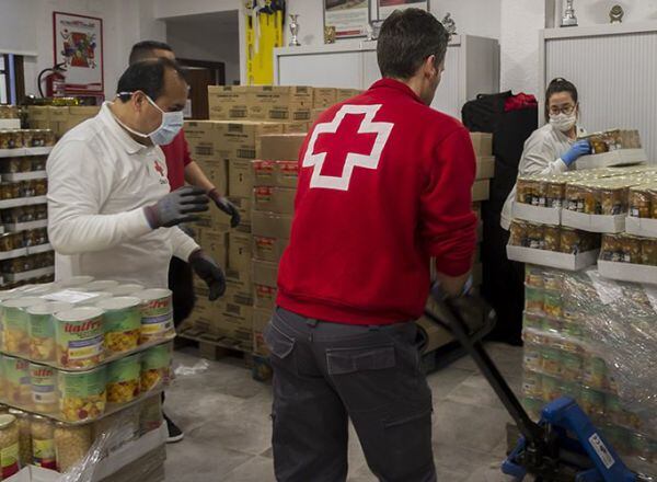 Programa de ayuda alimentaria en una imagen de archivo.