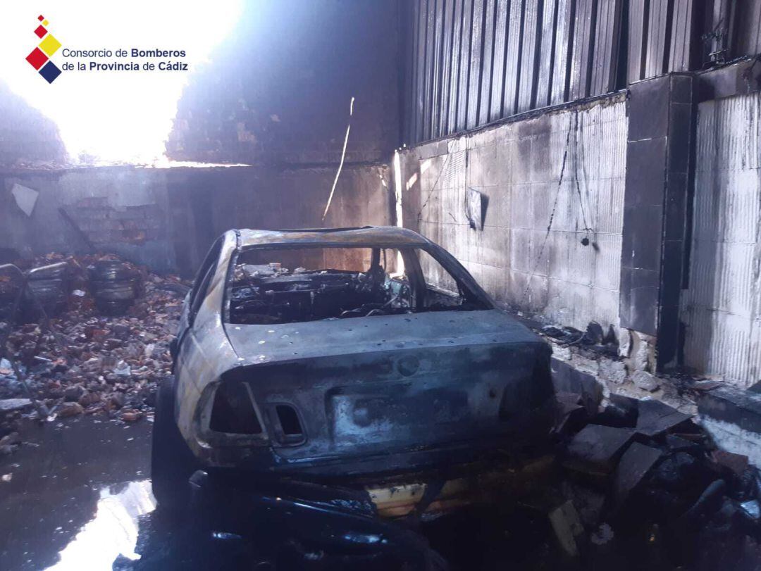 Estado en el que quedó una de las naves