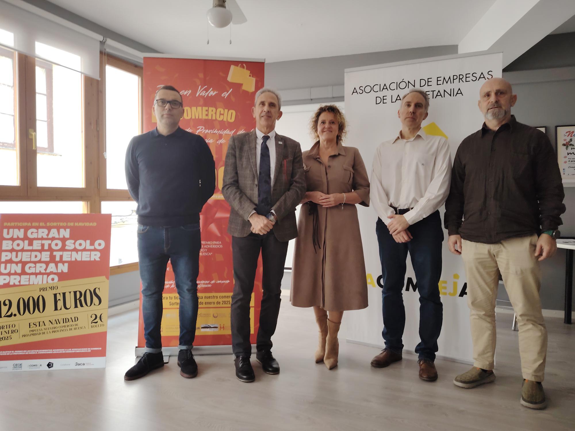 Acomseja y CEOS Cepyme Huesca presentan conjuntamente la Campaña de incentivo de compras locales de esta navidad