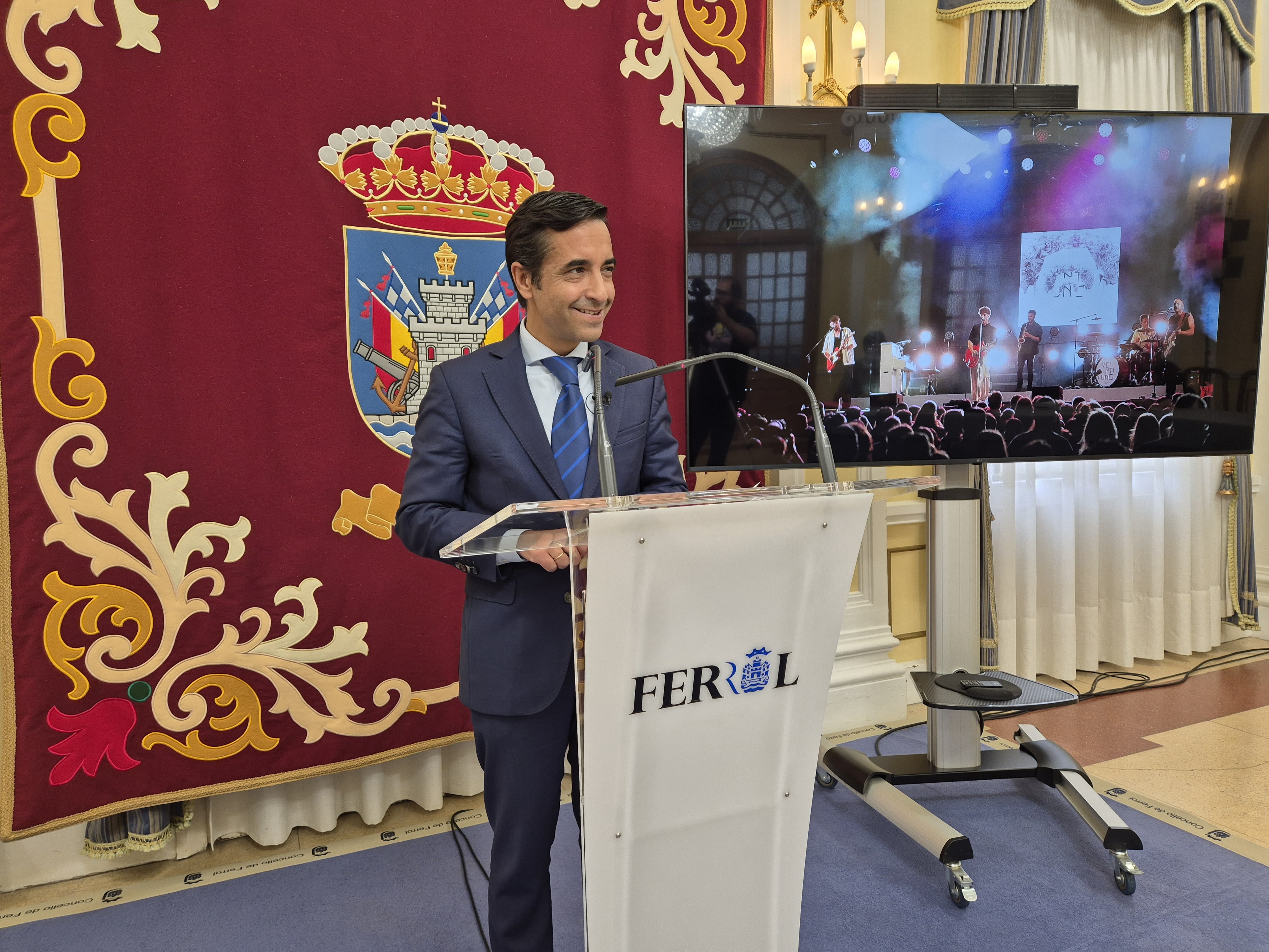 José Manuel Rey Varela ha comparecido ante los medios tras la Xunta de Goberno Local de este lunes (foto: Concello de Ferrol)