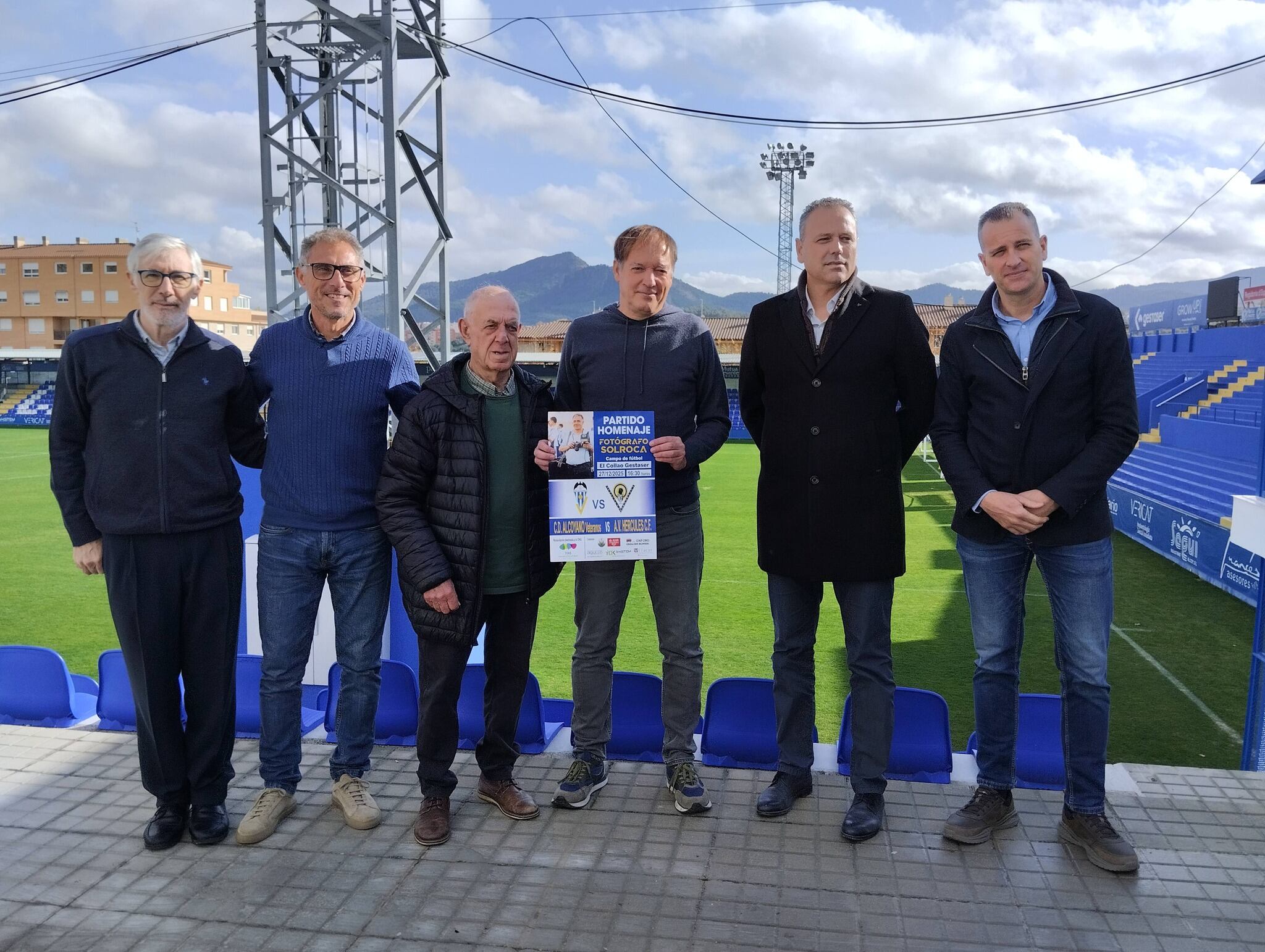 Presentación partido homenaje al fotógrafo Solroca en Alcoy