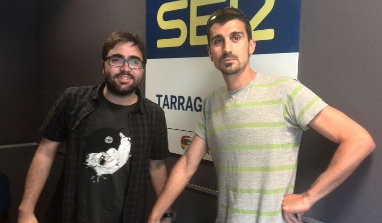 Jaume Aparicio i Joan Vidal als estudis de Cadena SER Tarragona.