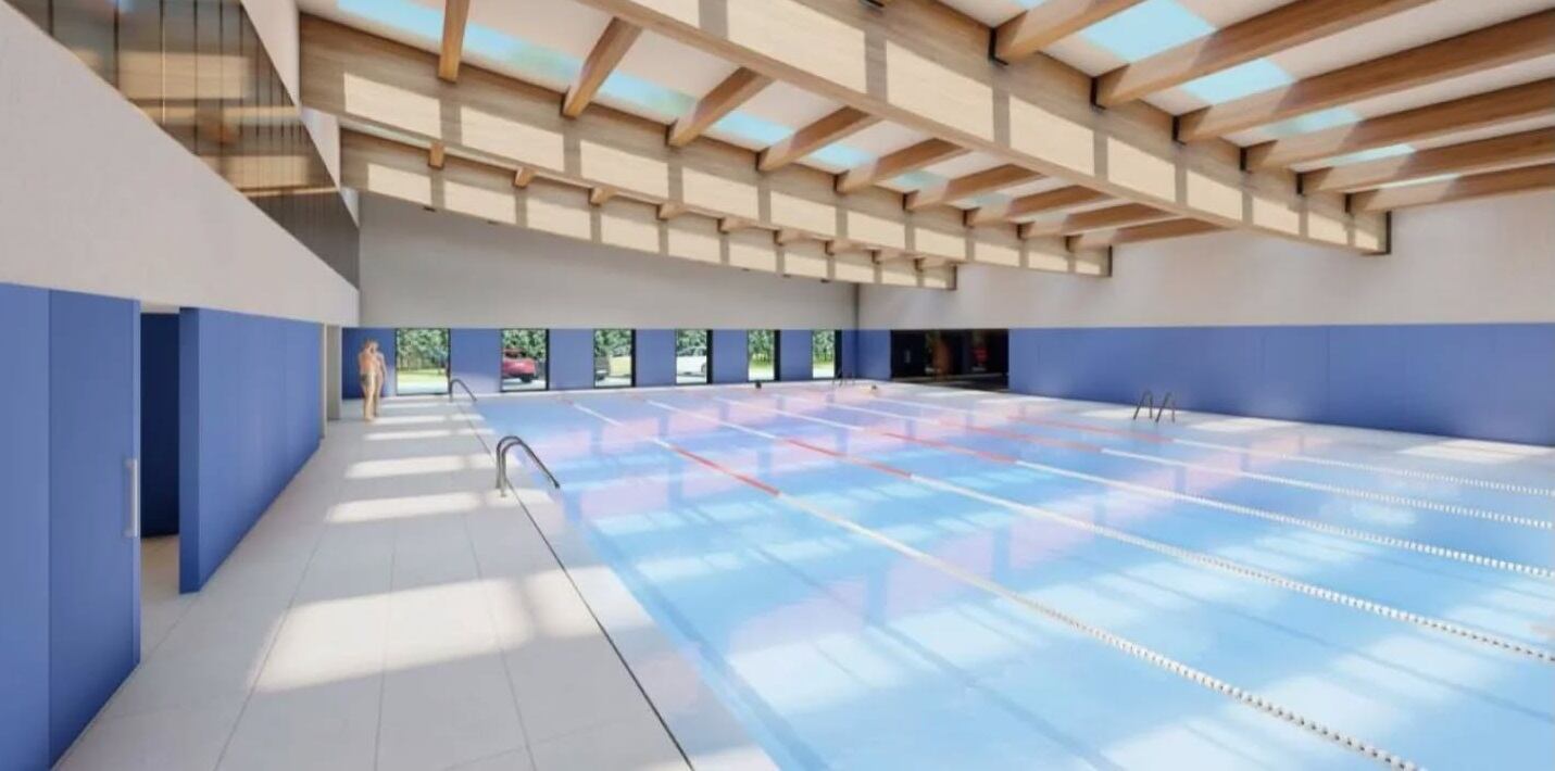 Render del proyecto de rehabilitación de la piscina municipal de A Guarda