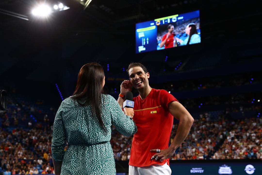 Nadal, durante la entrevista con ATP 