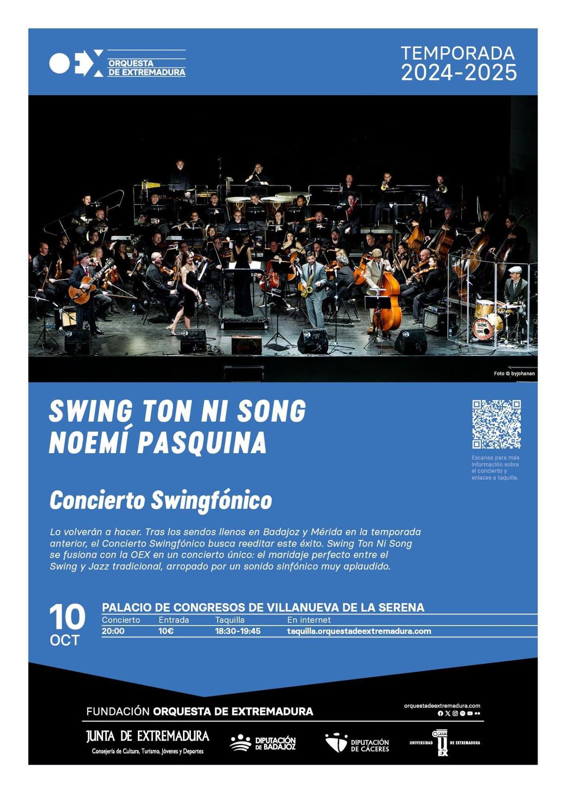 Cartel Concierto Swing ton ni song 10 octubre