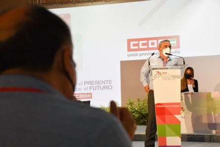 Alfonso Vidán, durante su alocución en el 14º Congreso.