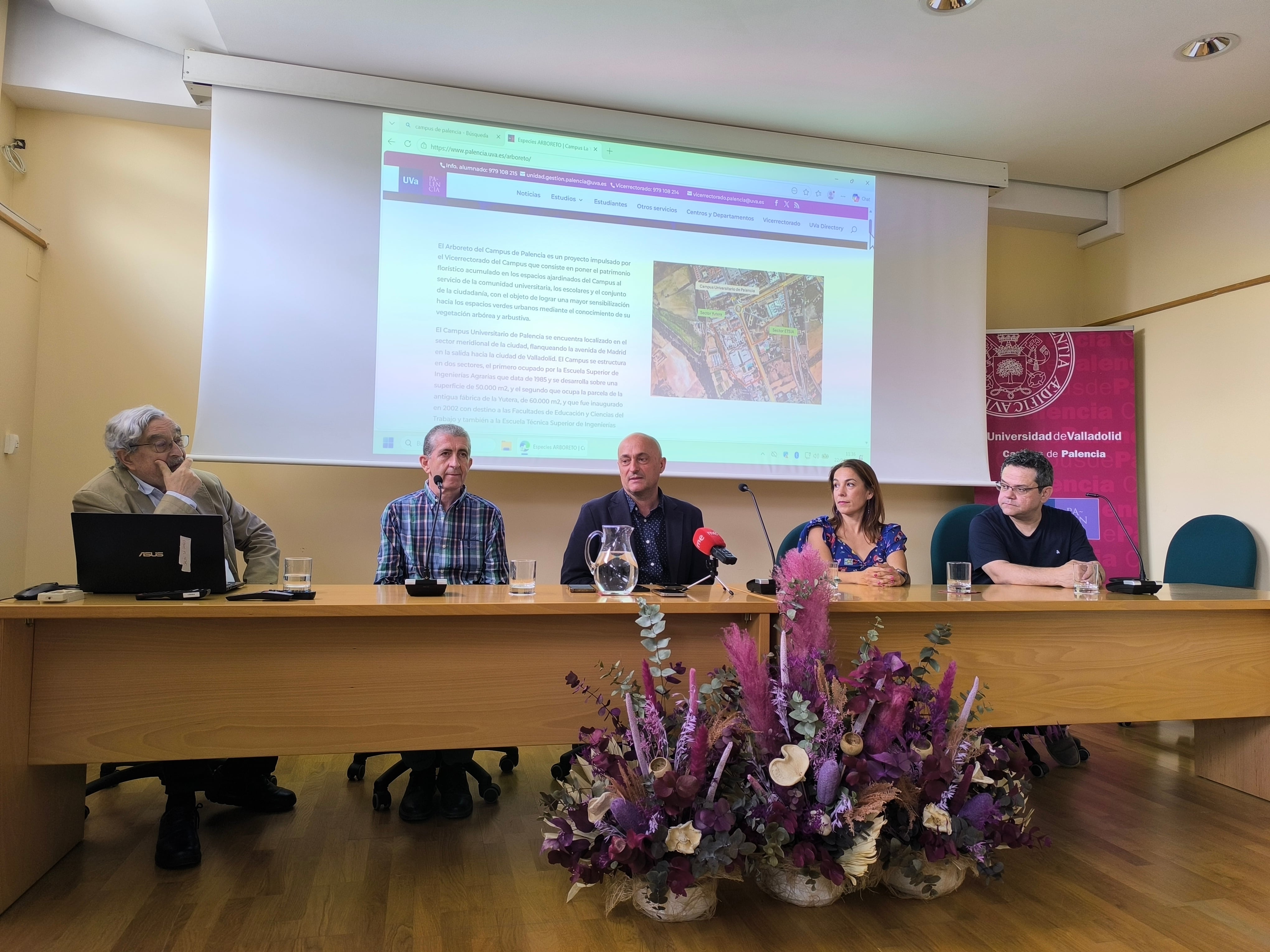 Presentación del arboreto del campus de la Yutera en Palencia