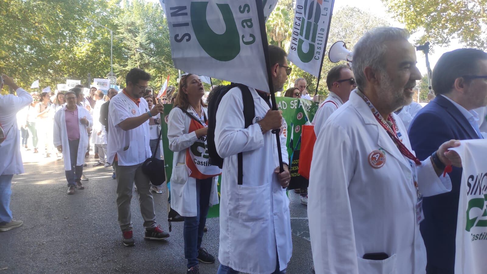 Participantes en la manifestación de protesta de Ciudad Real