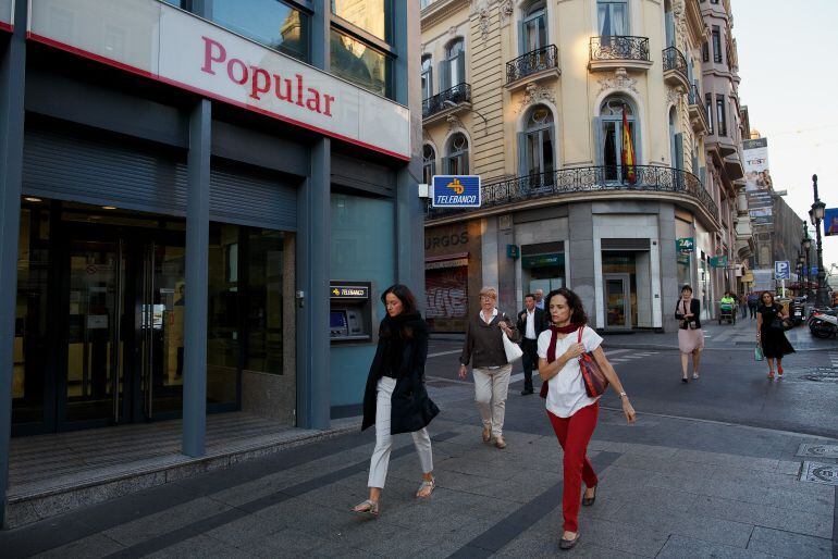 Oficina del Banco Popular en Madrid. 