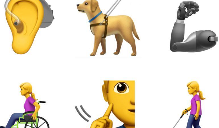 Algunos de los emojis diseñados por Apple.