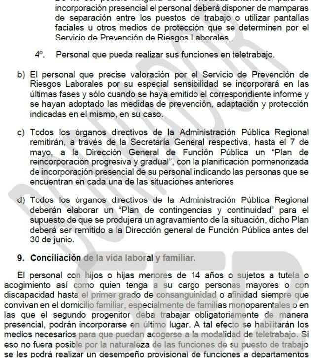 Imagen del borrador que maneja el Gobierno de la Región de Murcia