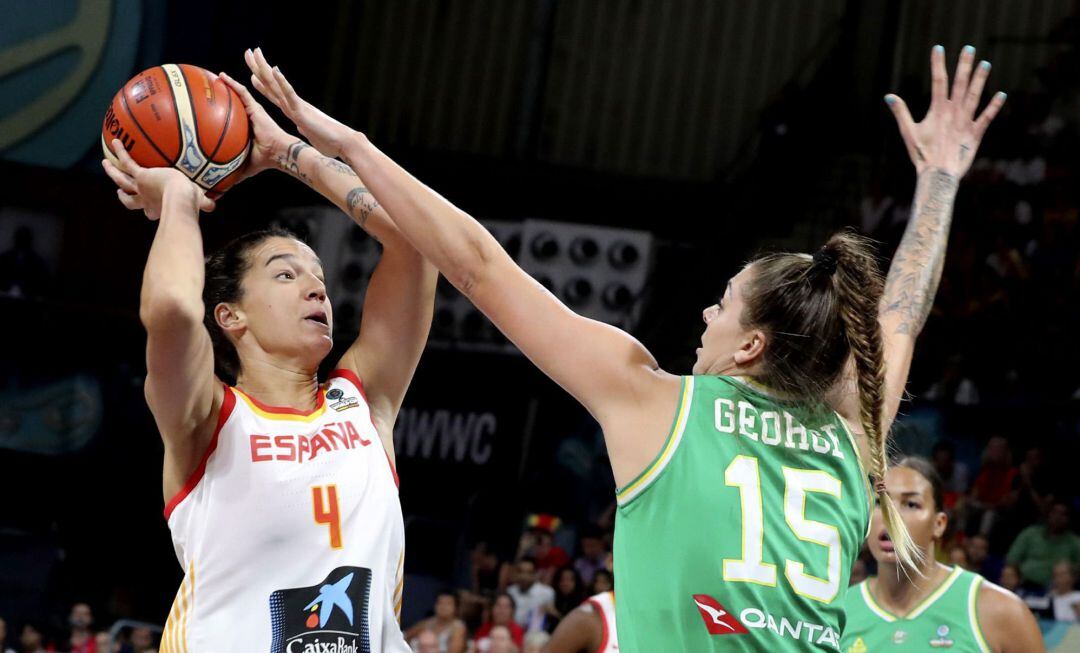 Laura Nicholls, durante el partido