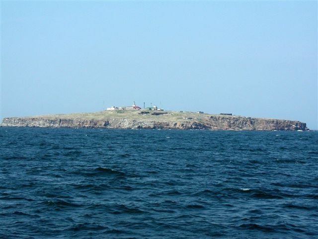 Vista de la Isla de las Serpientes, en la costa de Ucrania.