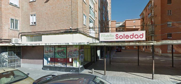 Actual ubicación de "Filatelia Soledad" en las inmediaciones de la Plaza de Cervantes.
