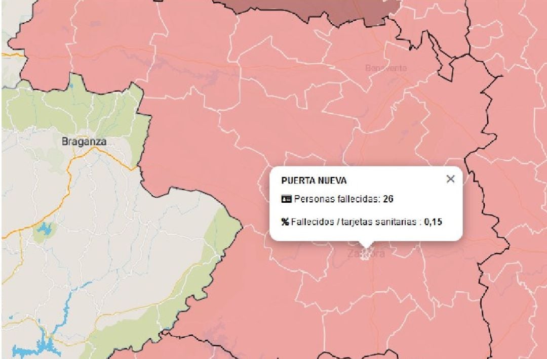 División de Zamora en Zonas Básicas de Salud