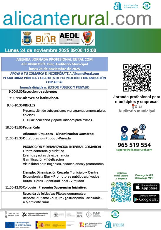 Programa previsto en la jornada