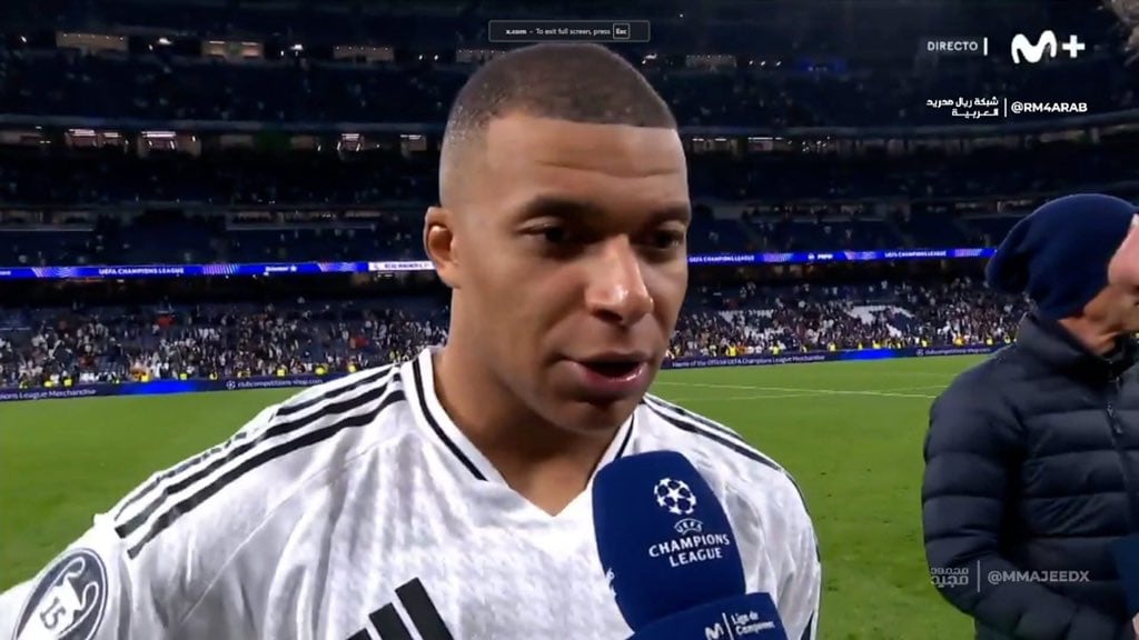 Kylian Mbappé, después del partido entre Real Madrid y Manchester City