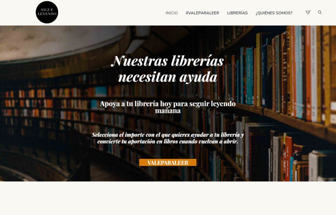 Portal del website &quot; Para seguir leyendo&quot;