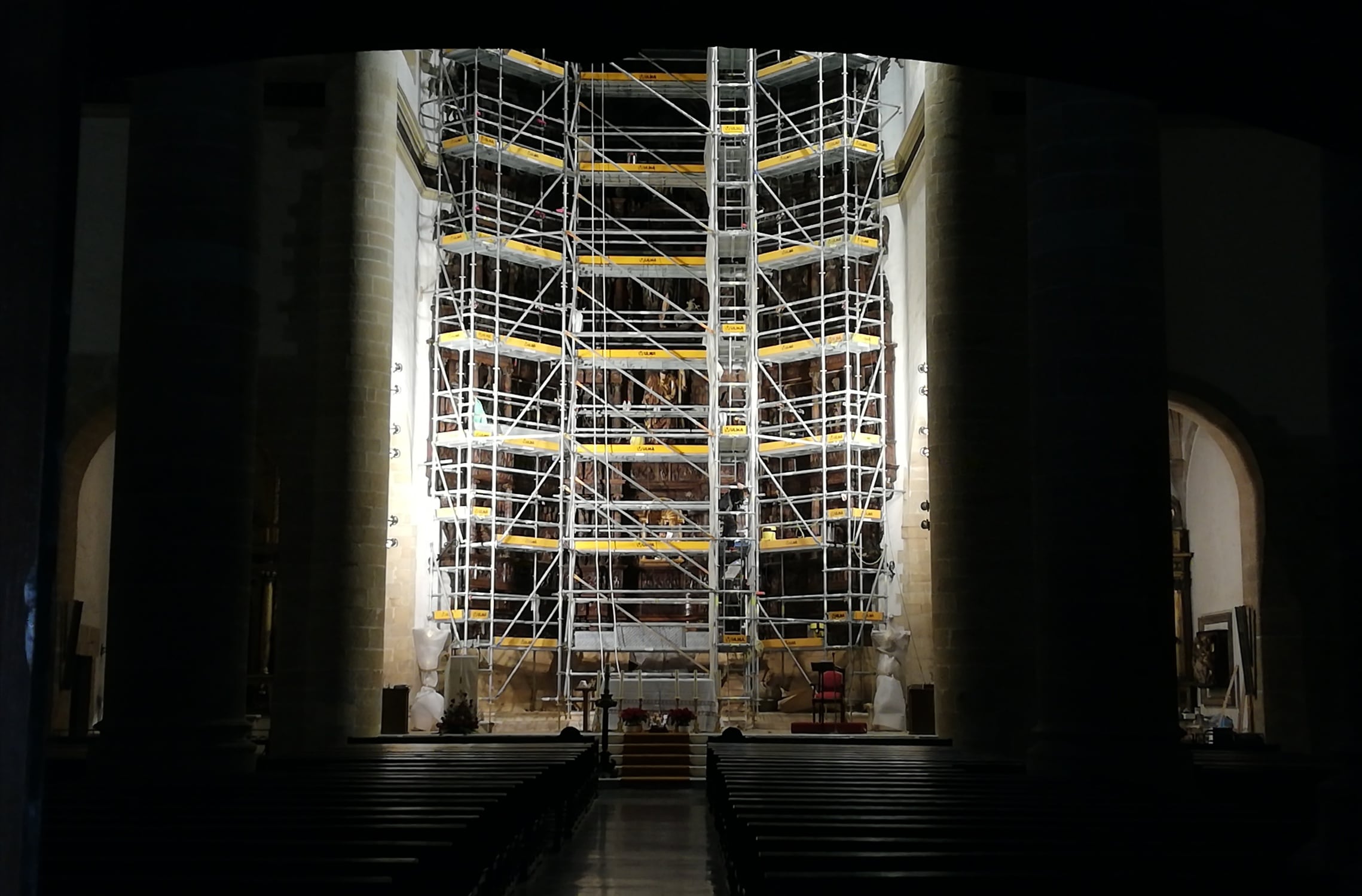 Las obras de conservación del retablo finalizarán el 13 de enero