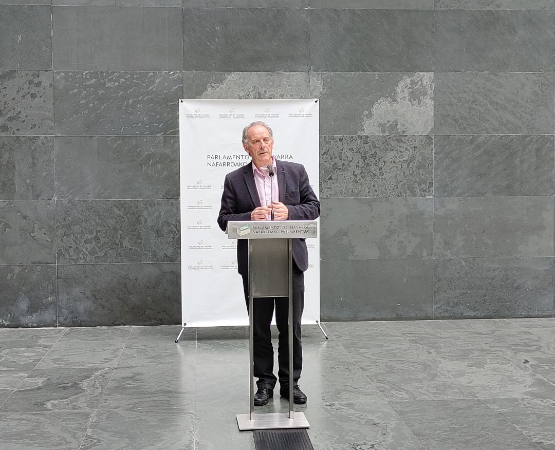 Adolfo Araiz, portavoz de EH Bildu en el Parlamento de Navarra.