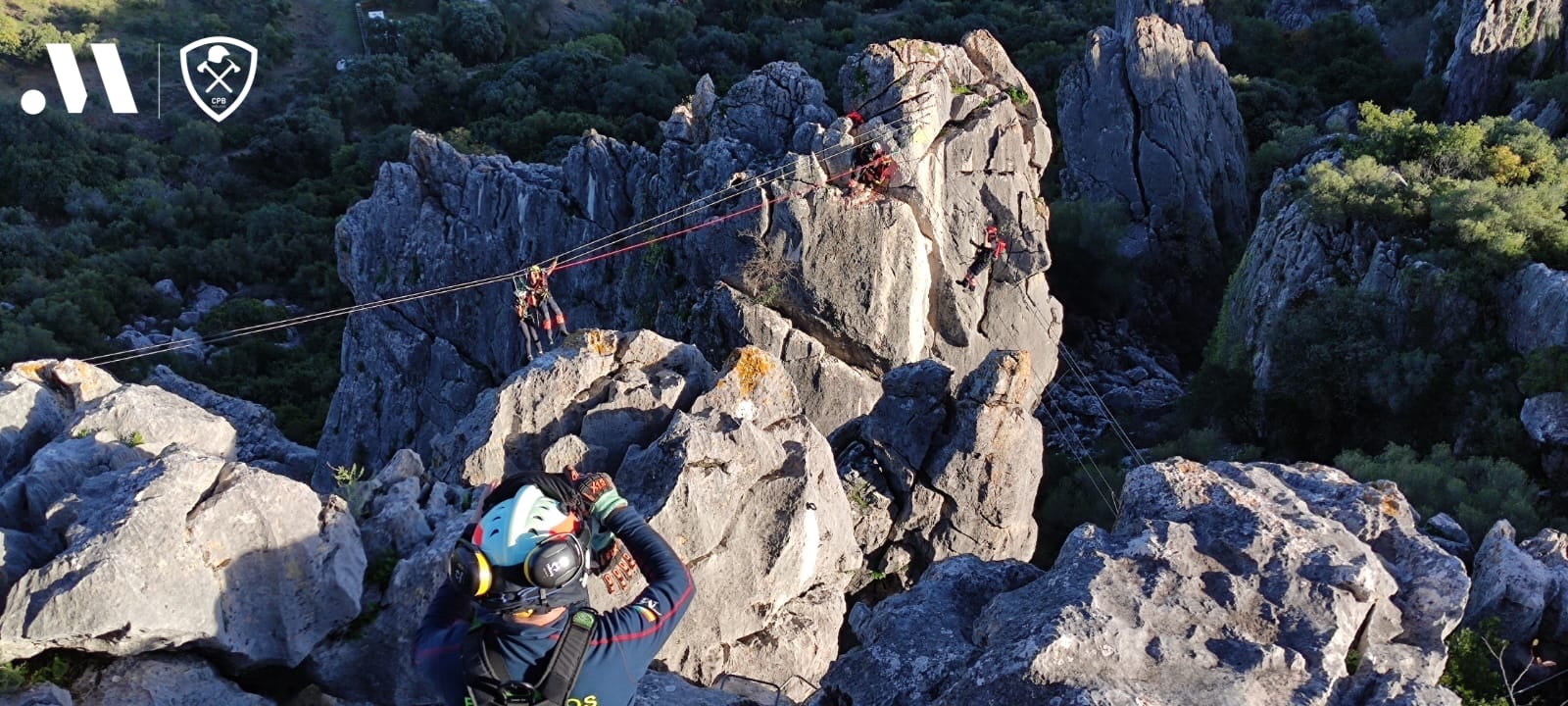 Rescate de una senderista en la tirolina de Gaucín